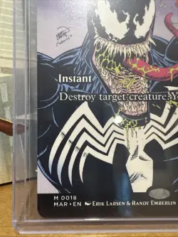 MTG Marvel Spider-Man Infernal Grasp Venom Variant #018 Rare Alt Art - Image 5