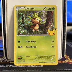 Chespin 6/25 Holo Mcdonalds 25th Anniversary Promo Pokemon Card - Image 1