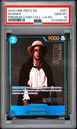 2024 ONE PIECE PREMIUM CARD COLLECTION -LIVE ACTION EDITION- #051 SHANKS PSA 10 - Image 1