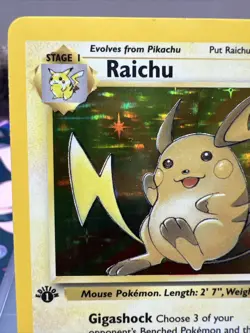 RAICHU Pokemon Card - WOTC - 1st Edition - Fossil - 14/62 - HOLO - Image 4