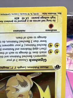 RAICHU Pokemon Card - WOTC - 1st Edition - Fossil - 14/62 - HOLO - Image 5