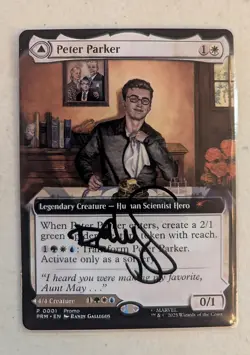 Magic The Gathering Mtg Spider-Man Disney promo Autographed x2 Both Sides - Image 1