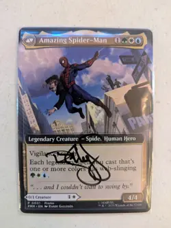 Magic The Gathering Mtg Spider-Man Disney promo Autographed x2 Both Sides - Image 2