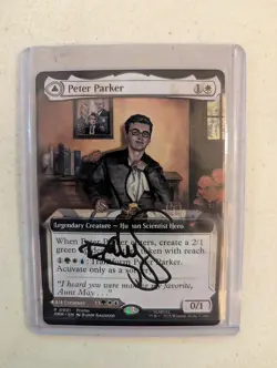 Magic The Gathering Mtg Spider-Man Disney promo Autographed x2 Both Sides - Image 3