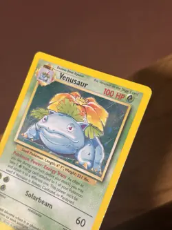 Venusaur 15/102 Holo Rare Base Set English Pokemon Card WoTC Vintage 1999 - Image 5
