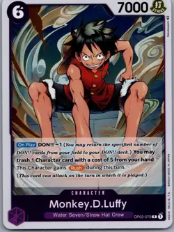Monkey.D.Luffy OP03-070 Rare Pillars of Strength One Piece Foil Near Mint - Image 1