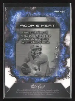 2023 Wild Card Matte - Rookie Heat Silver/Blue #RH-A Bo Nix AU,23/75,RC - Image 2
