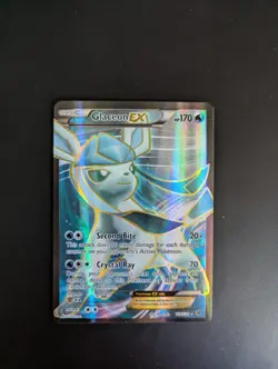 Pokemon Glaceon EX Card XY Fates Collide 116/124 Ultra Rare Full Art - Image 1