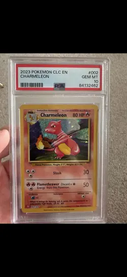 PSA 10 GEM MINT Charmeleon Holo 2023 Pokemon Classic Collection #002 - Image 1