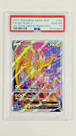 Jolteon V 2021 Pokemon Sword & Shield Premium Promo #SWSH183 PSA 10 - Image 1