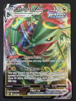 Pokemon TCG Rayquaza VMAX Holo Ultra Rare Card 102/159 - Image 1
