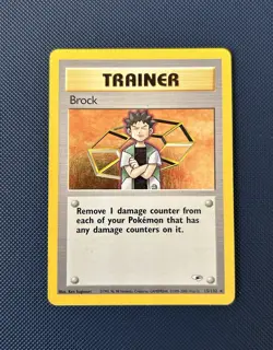 Pokemon TCG - Brock Trainer Unlimited Holo Rare - Gym Heroes WOTC 15/132 - MP - Image 1