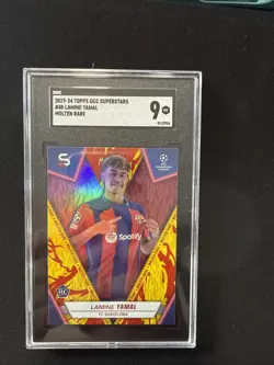 Lamine Yamal RC 2023-24 Topps UCC Molten Rare #48 Ssp Barcelona Rookie SGC 9 - Image 1