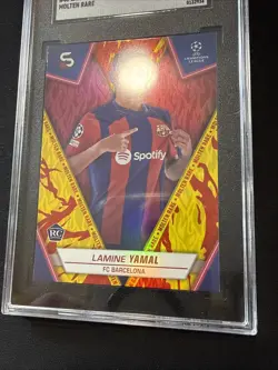 Lamine Yamal RC 2023-24 Topps UCC Molten Rare #48 Ssp Barcelona Rookie SGC 9 - Image 4