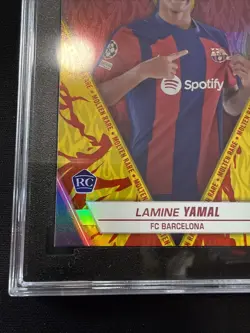 Lamine Yamal RC 2023-24 Topps UCC Molten Rare #48 Ssp Barcelona Rookie SGC 9 - Image 5