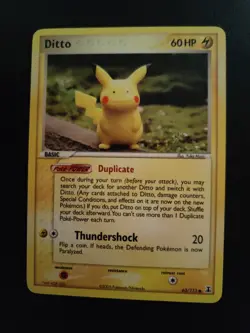 Ditto (Pikachu) by Yuka Morii #63/113 💥 2005 EX Delta Species 💥 Non-Holo 💥 NM - Image 1