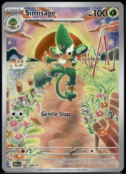 Simisage - 090/086 090/086 Holo Illustration Rare SV: Black Bolt Pokemon NM/M - Image 2