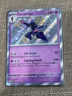 The Pokemon Company Ceruledge 162/091 SV: Paldean Fates Holo Shiny Rare English - Image 2