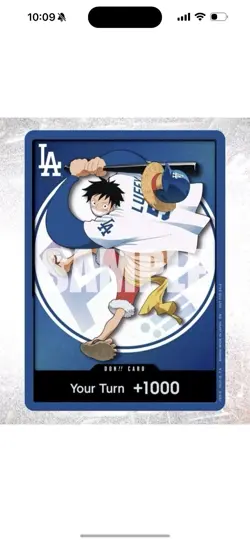 2026 ONE PIECE LOS ANGELES DODGERS MONKEY D LUFFY DON CARD PROMO 7/2/26 PRESALE - Image 3