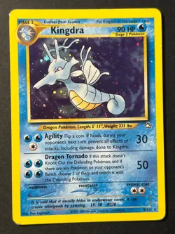 Kingdra 8/111 Neo Genesis Holo Rare - Pokemon Card LP - - Image 1