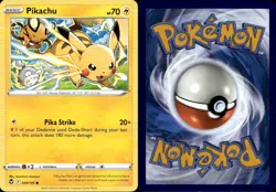 PIKACHU 049/195 Pokemon Card Silver Tempest Near Mint - Image 3