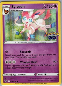 Sylveon 035/078 Holo Pokemon GO - Pokemon Card - NM - Image 1