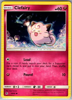 Clefairy 38/68 Non Holo Hidden Fates - Pokemon Card - NM - Image 1