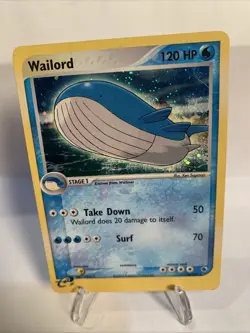 Pokemon TCG Wailord EX Sandstorm Holo Rare Card 14/109 - Image 1