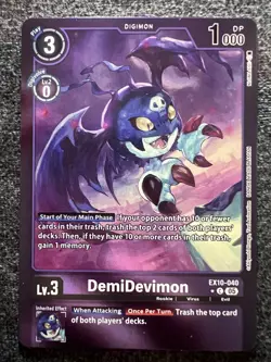 Digimon Card Game DemiDevimon (Limited Foil) EX10-040 Common NM - Image 1