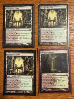 4x MTG SPANISH Overgrown Tomb Return to Ravnica RTR 243 Rare Near Mint / VLP - Image 1