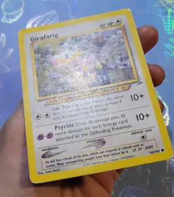 Girafarig 66/105 Neo Destiny Yuka Morii Clay Art Pokemon Card MP - Image 4