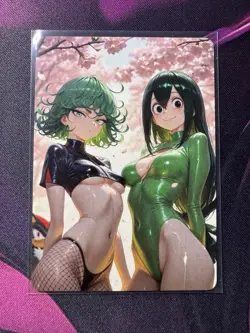 Tatsumaki & Tsuyu One Punch X My Hero ACG Goddess Story Waifu Anime Custom Card - Image 1