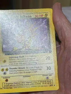 POKEMON DARK JOLTEON 38/82 UNCOMMON TEAM ROCKET NM CARD SEE PICS - Image 3