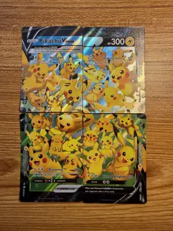 Pikachu V-UNION 4-Card Set Holo Promo SWSH139-142 English 2021 - Image 1
