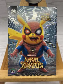 Pikachu as Marvel Zombies Cosplay Box Hit Non- Pokemon Fan Art Trading Card - Image 3