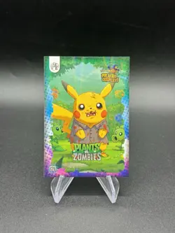 Plants Vs Zombies Holo Pikachu Cosplay Set 2025 Pokemon Chase Card 126 - Image 1