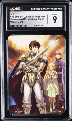 2018 FIRE EMBLEM CIPHER 0 UNNUMBERED PROMO MARKER CARD JPN LEIF CGC 9 - Image 1
