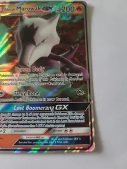 Pokemon TCG Alolan Marowak GX Black Star Promo Rare Holo Card SM187 HP - Image 4