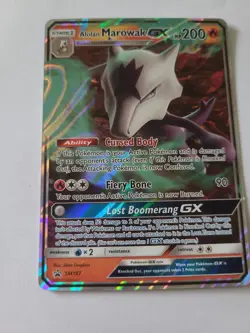 Pokemon TCG Alolan Marowak GX Black Star Promo Rare Holo Card SM187 HP - Image 5