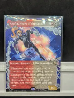 Arana, Heart of the Spider X1 NM Borderless Marvel's Spider Man MTG - Image 1