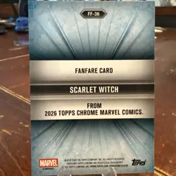 2026 TOPPS CHROME Marvel SCARLET WITCH FanFare Card FF-36 - Image 2