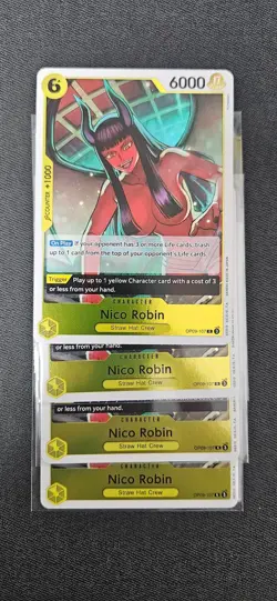 4X Nico Robin (107) OP09 OP09-107 R Playset - One Piece Card Game - Image 1