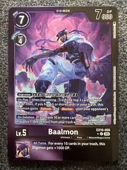 Digimon Card Game Baalmon (Limited Foil) EX10-050 Common Foil NM - Image 1
