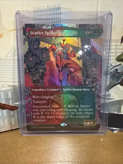 MTG Marvel Scarlet Spider Ben Reilly Rare #214 Foil | Spider-Man Hero Alt Art - Image 1