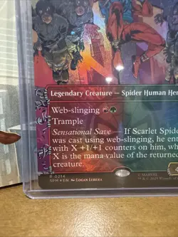 MTG Marvel Scarlet Spider Ben Reilly Rare #214 Foil | Spider-Man Hero Alt Art - Image 2