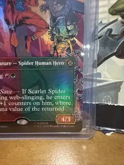 MTG Marvel Scarlet Spider Ben Reilly Rare #214 Foil | Spider-Man Hero Alt Art - Image 3