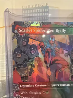 MTG Marvel Scarlet Spider Ben Reilly Rare #214 Foil | Spider-Man Hero Alt Art - Image 5
