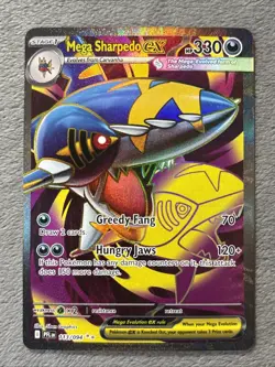Mega Sharpedo ex 113/094 Full Art Pokemon Card Phantasmal Flames 2025 NM - Image 1