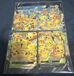 Pokemon Binder Collection Pikachu V-Union Promo Cards Set Sword & Shield NM - Image 1