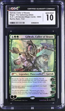 GARRUK, CALLER OF BEASTS Secret Lair Foil Left-Handed Magic CGC 10 MTG - Image 1